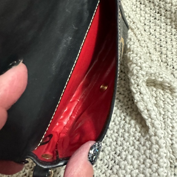 DOONEY & BOURKE DB Heart Canvas/Leather Wristlet - Picture 3 of 5